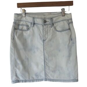 LOFT Skirt Acid Wash High Wasted Y2K Light Blue Jean Mini Size 25 0 Petite